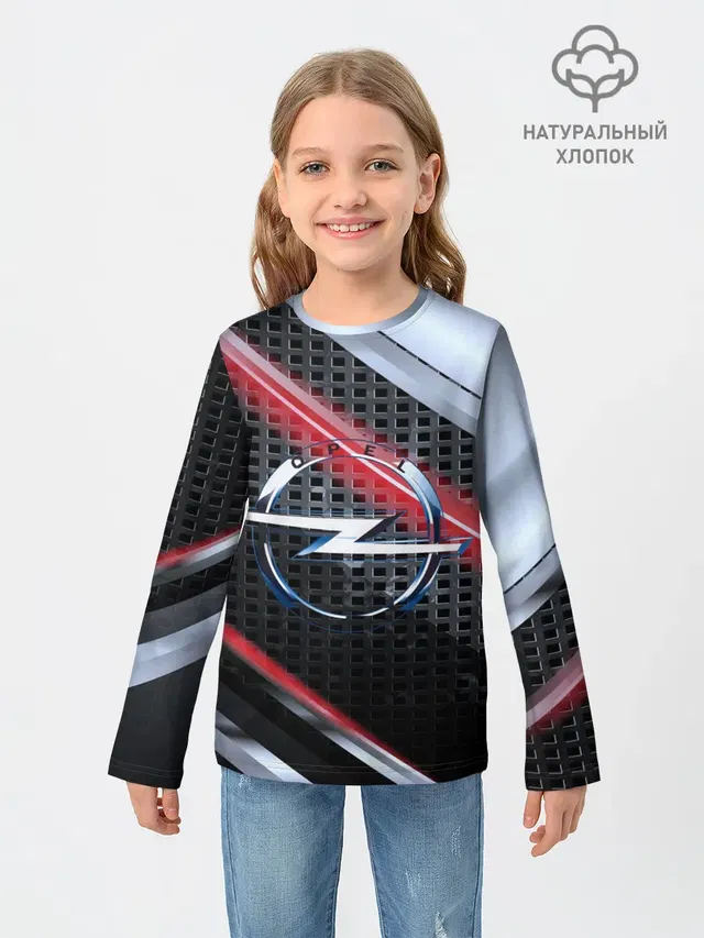 Детский лонгслив с принтом «Opel — OPEL high speed collection»