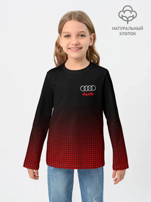 Детский лонгслив с принтом «Audi — AUDI SPORT»