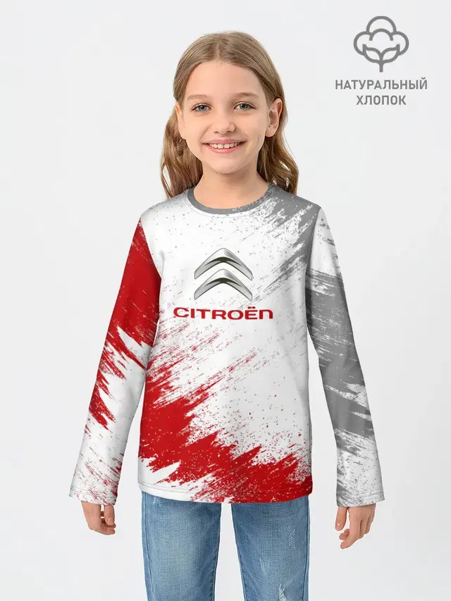 Детский лонгслив с принтом «Citroen»