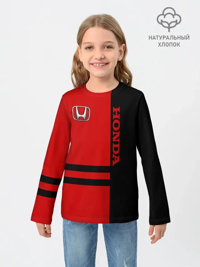 Детский лонгслив с принтом «Racing stripes»