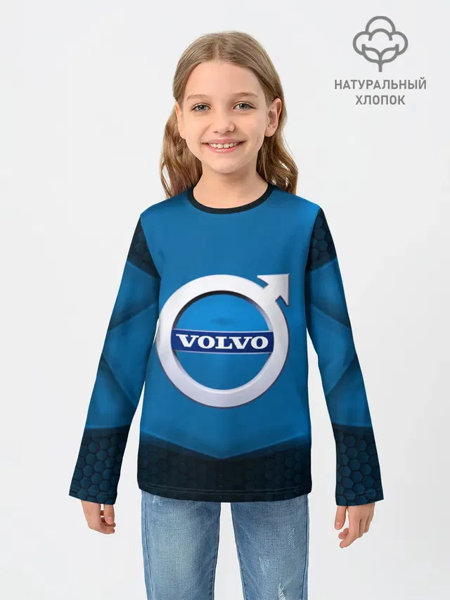 Детский лонгслив с принтом «Volvo SPORT»