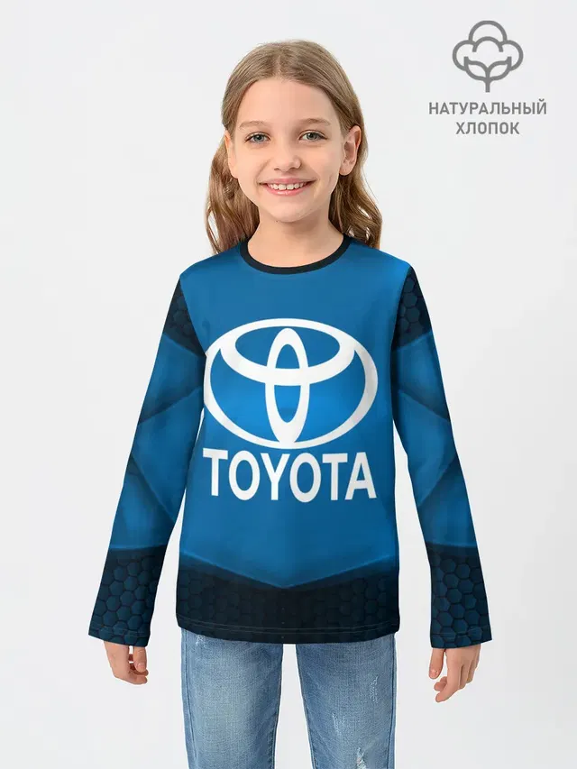 Детский лонгслив с принтом «Тойота — Toyota SPORT»