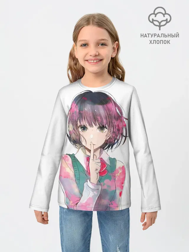 Детский лонгслив с принтом «Kuzu no Honkai»