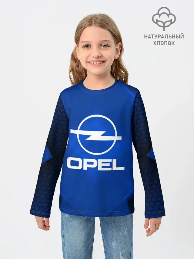 Детский лонгслив с принтом «Opel — Opel SPORT»
