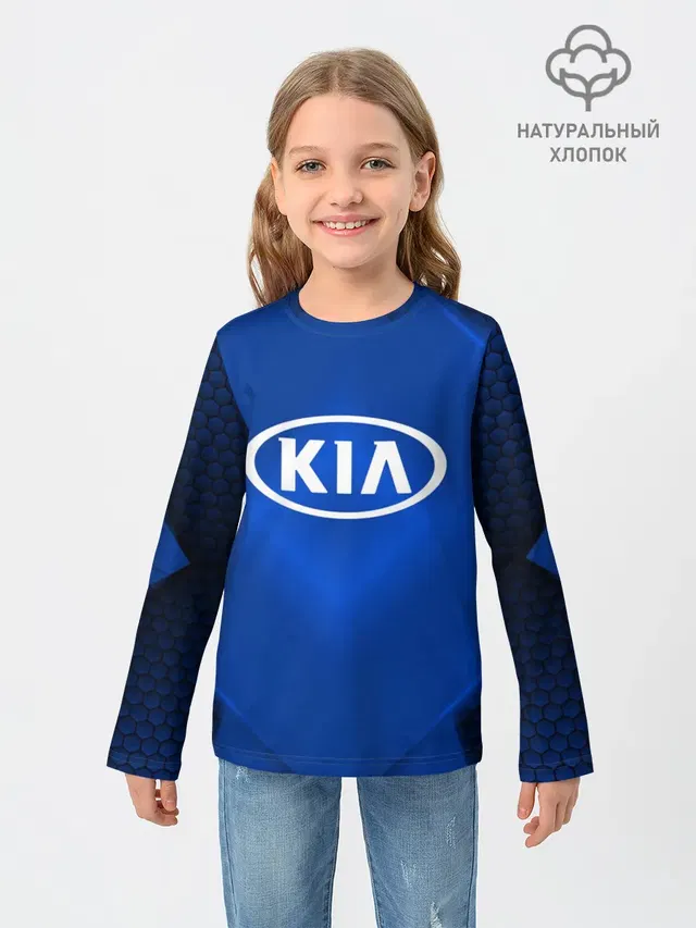 Детский лонгслив с принтом «KIA Sport»