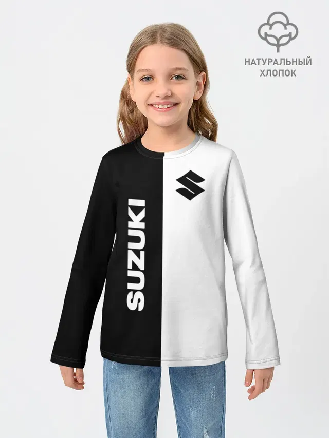 Детский лонгслив с принтом «Suzuki»