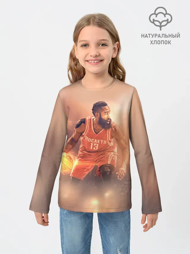 Детский лонгслив с принтом «НБА — NBA Stars»