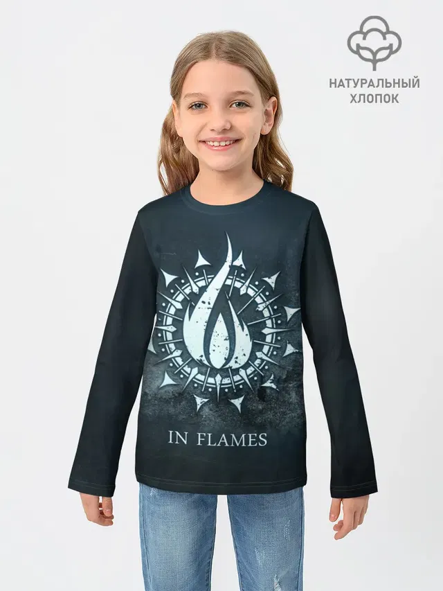 Детский лонгслив с принтом «In Flames»