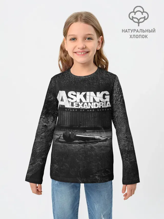 Детский лонгслив с принтом «Asking Alexandria»