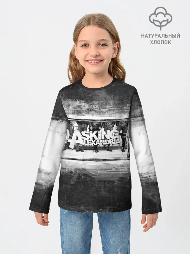 Детский лонгслив с принтом «Asking Alexandria»