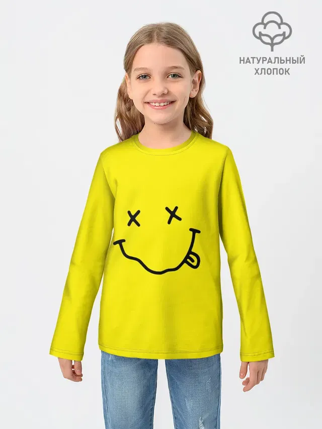 Детский лонгслив с принтом «Nirvana»