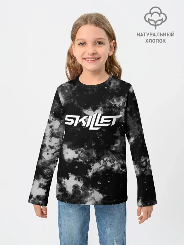 Детский лонгслив с принтом «Skillet»