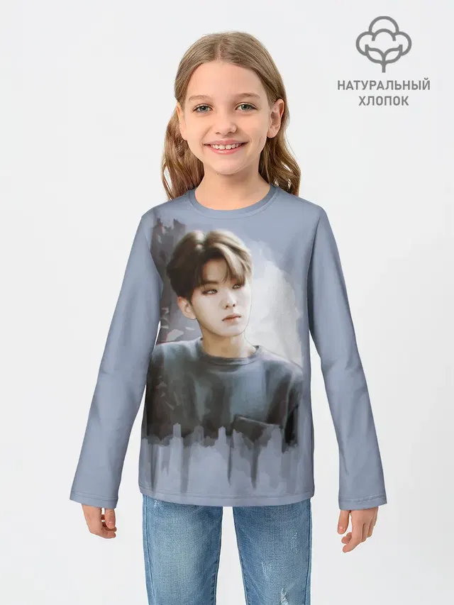 Детский лонгслив с принтом «MONSTA X — Kihyun»