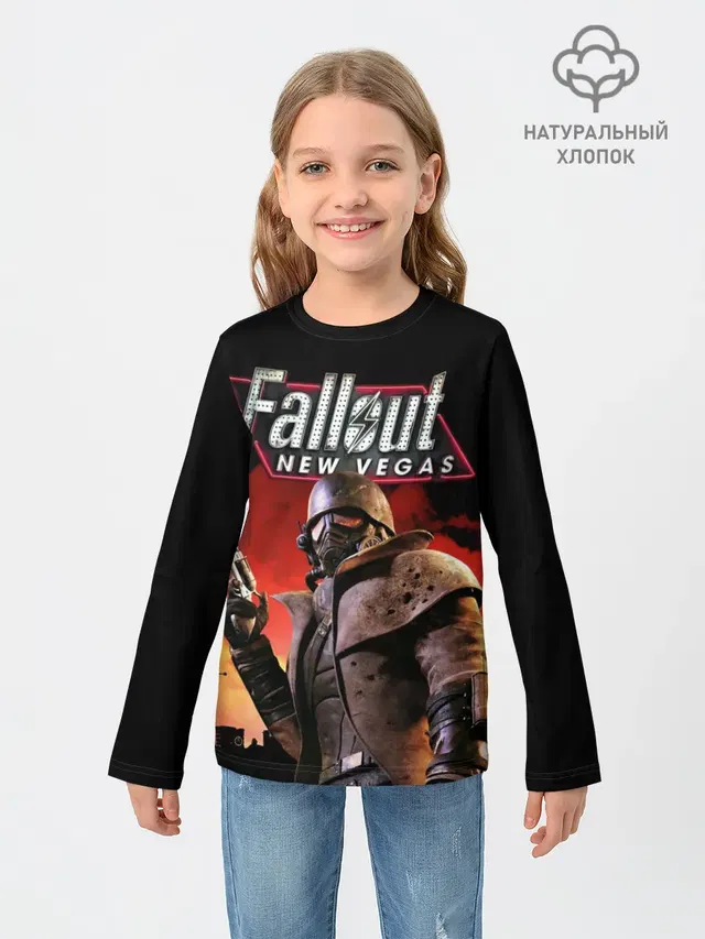 Детский лонгслив с принтом «Fallout New Vegas»