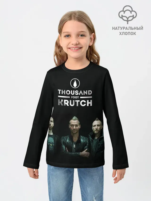 Детский лонгслив с принтом «Thousand Foot Krutch — TFK band»
