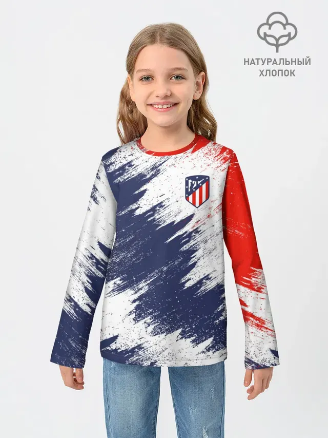 Детский лонгслив с принтом «Atletico Madrid»