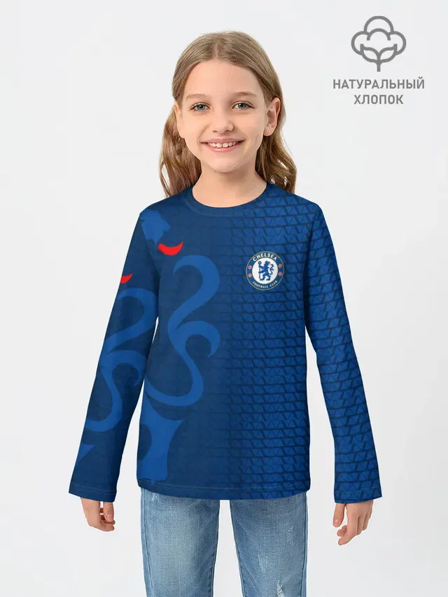 Детский лонгслив с принтом «Chelsea Sport»