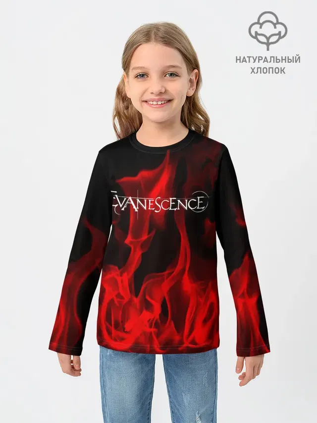 Детский лонгслив с принтом «Evanescence»