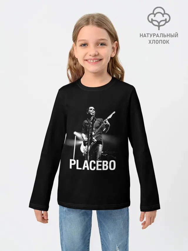 Детский лонгслив с принтом «Placebo»