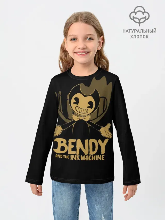 Детский лонгслив с принтом «Ink Bendy»