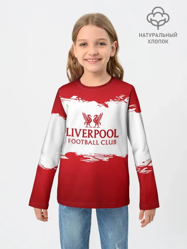 Детский лонгслив с принтом «LFC — Liverpool FC»