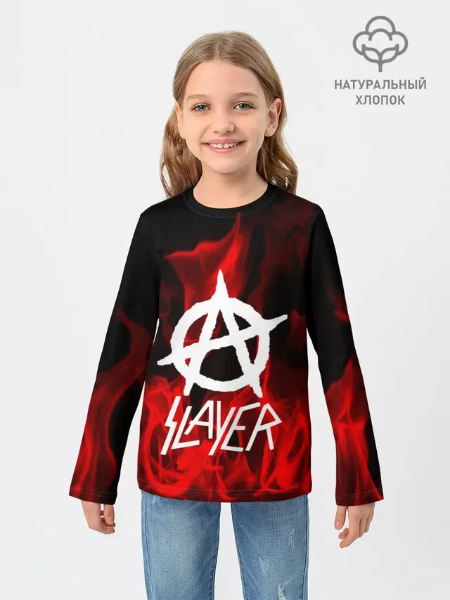 Детский лонгслив с принтом «Slayer»