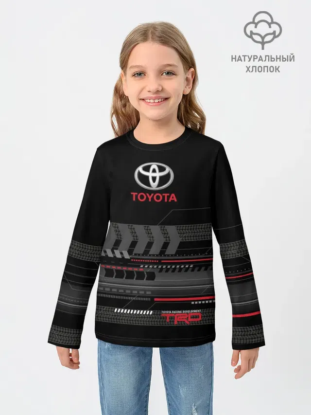 Детский лонгслив с принтом «Тойота — Toyota 1»