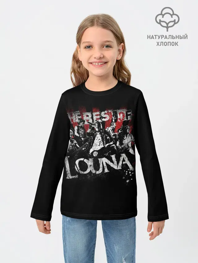 Детский лонгслив с принтом «The best of Louna»
