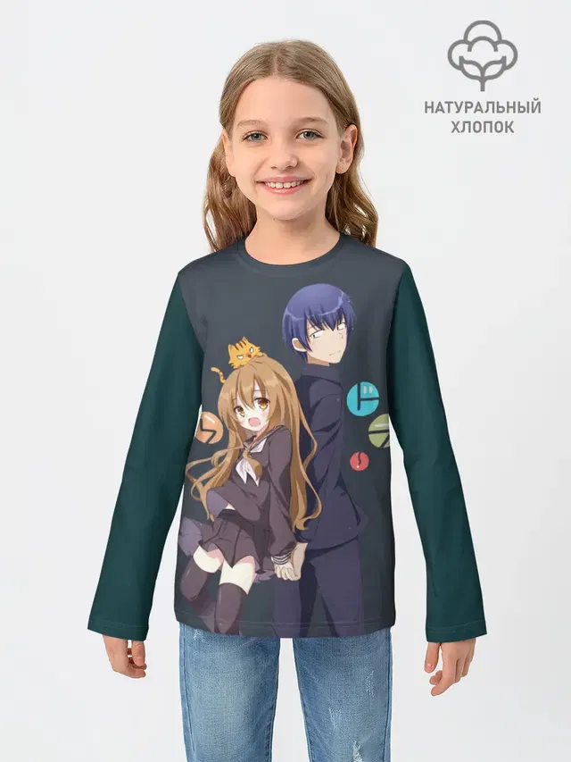Детский лонгслив с принтом «Toradora»