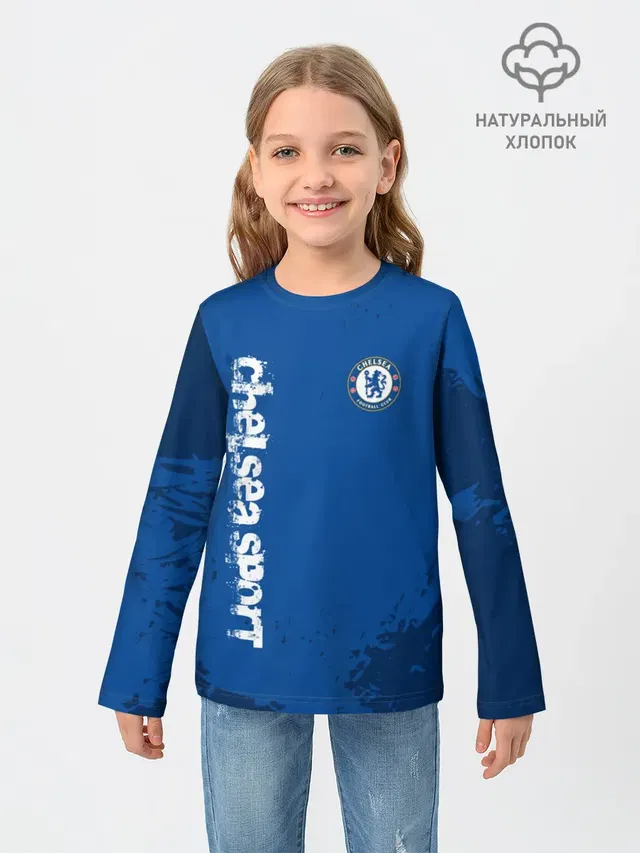 Детский лонгслив с принтом «Grunge — CHELSEA SPORT»