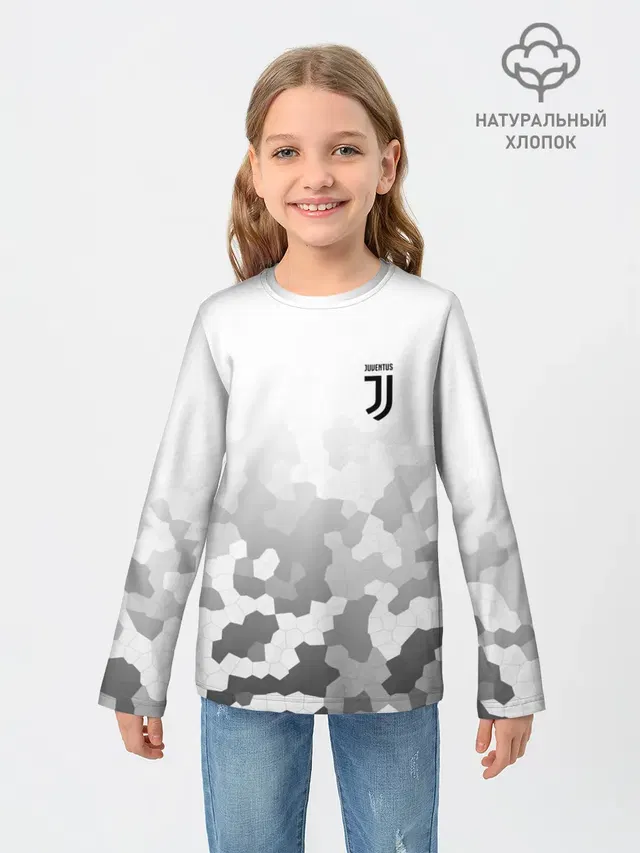Детский лонгслив с принтом «Ювентус — JUVENTUS SPORT»