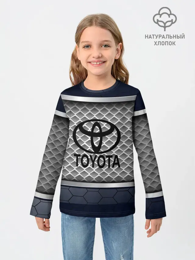 Детский лонгслив с принтом «Тойота — TOYOTA SPORT»