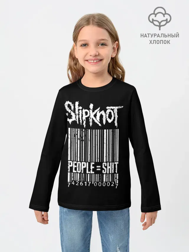 Детский лонгслив с принтом «Slipknot People»