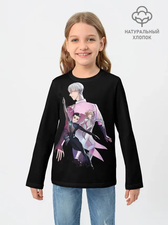 Детский лонгслив с принтом «Yuri on Ice 2»