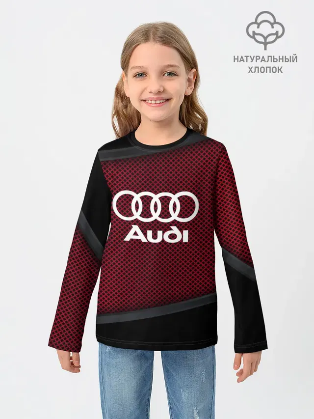 Детский лонгслив с принтом «Audi — AUDI SPORT»