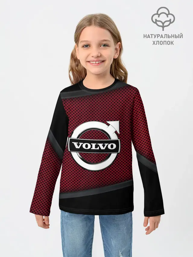 Детский лонгслив с принтом «Volvo — VOLVO SPORT»