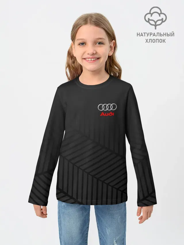 Детский лонгслив с принтом «Audi — AUDI SPORT»