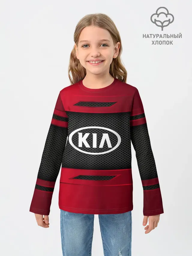 Детский лонгслив с принтом «KIA — KIA SPORT»