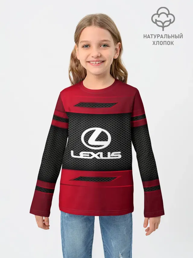 Детский лонгслив с принтом «Car logo — LEXUS SPORT»