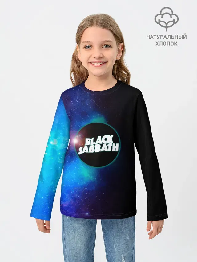 Детский лонгслив с принтом «Black Sabbath»