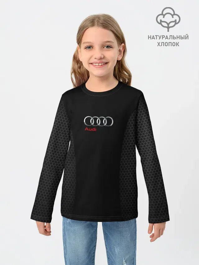 Детский лонгслив с принтом «Audi»