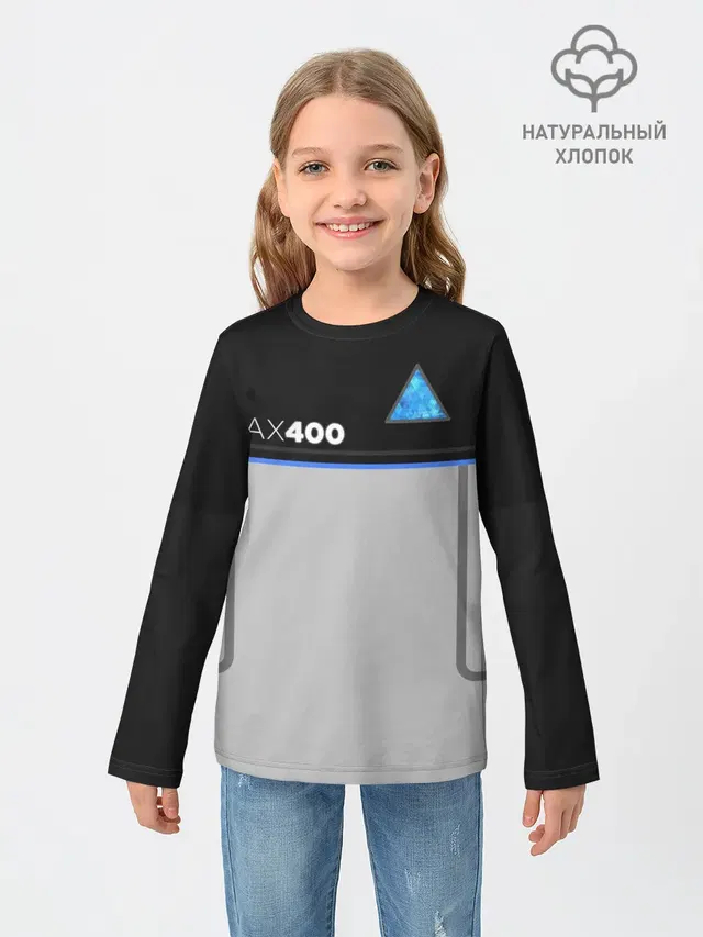 Детский лонгслив с принтом «Kara Detroit: Become Human»