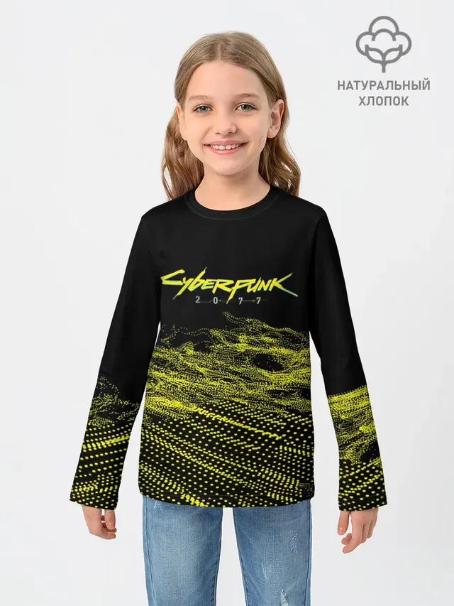 Детский лонгслив с принтом «Cyberpunk 2077»