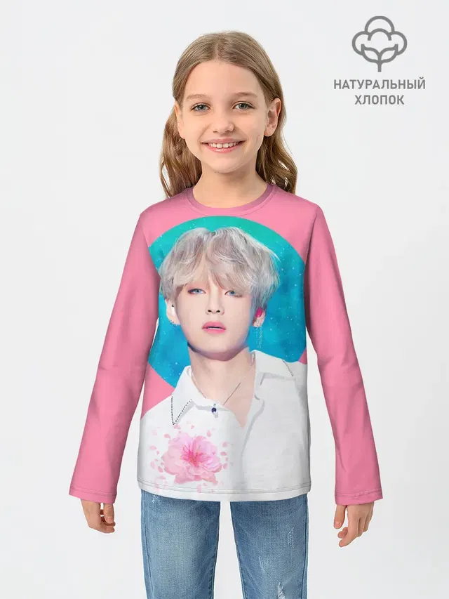 Детский лонгслив с принтом «BTS — V»