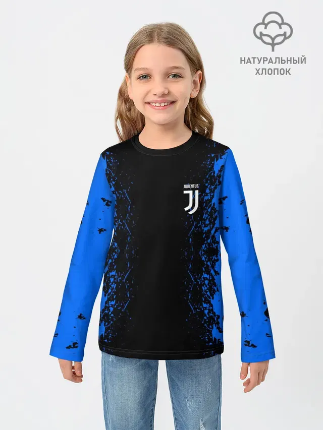 Детский лонгслив с принтом «Ювентус — JUVENTUS SPORT»