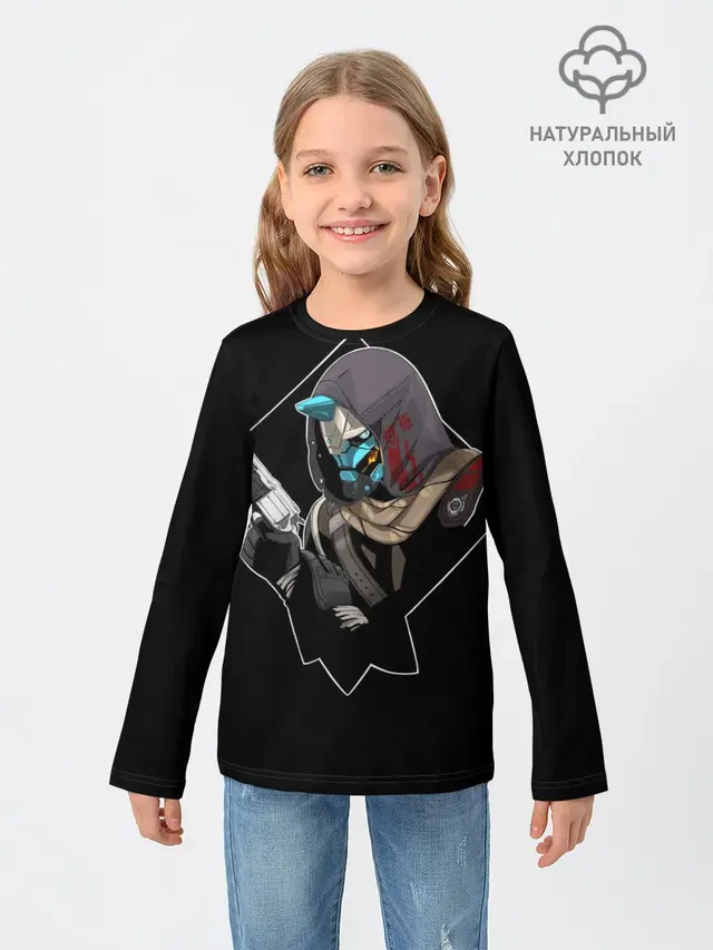 Детский лонгслив с принтом «Cayde-6»