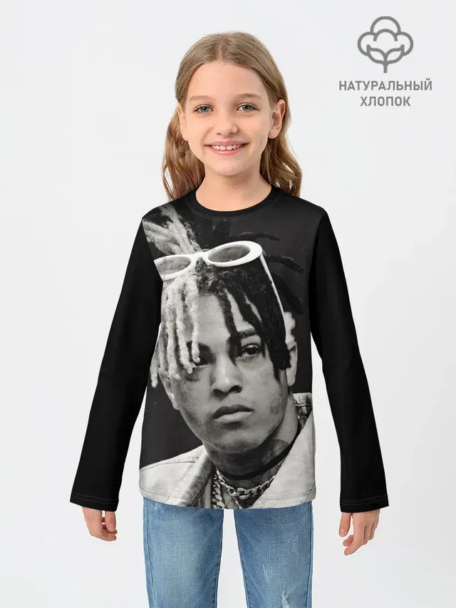 Детский лонгслив с принтом «Xxxtentancion»