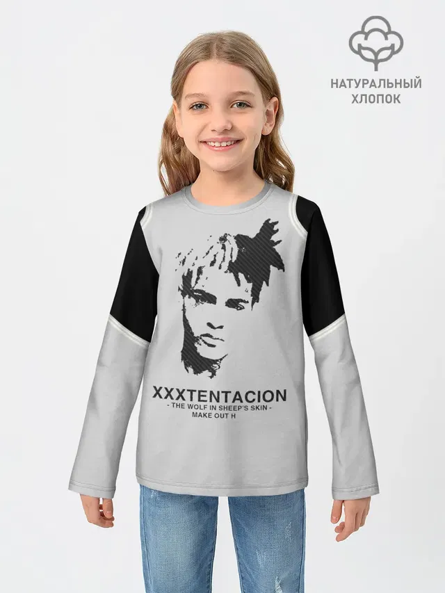 Детский лонгслив с принтом «XXXtentacion»