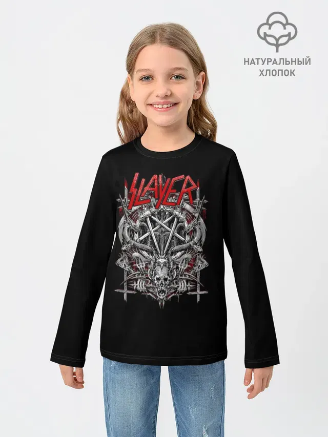 Детский лонгслив с принтом «Slayer»