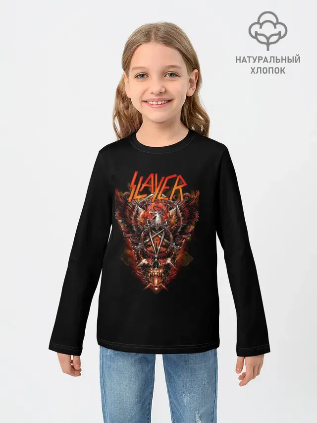 Детский лонгслив с принтом «Slayer»